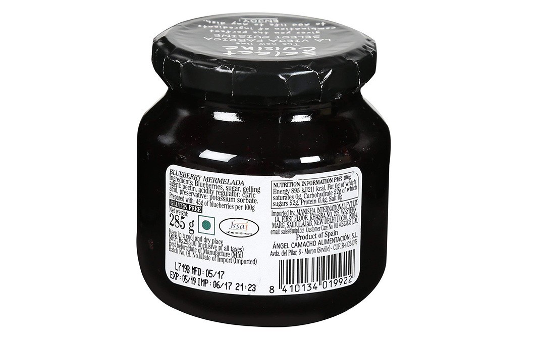 La Vieja Fabrica Blueberry Mermelada (Jam)   Glass Jar  285 grams
